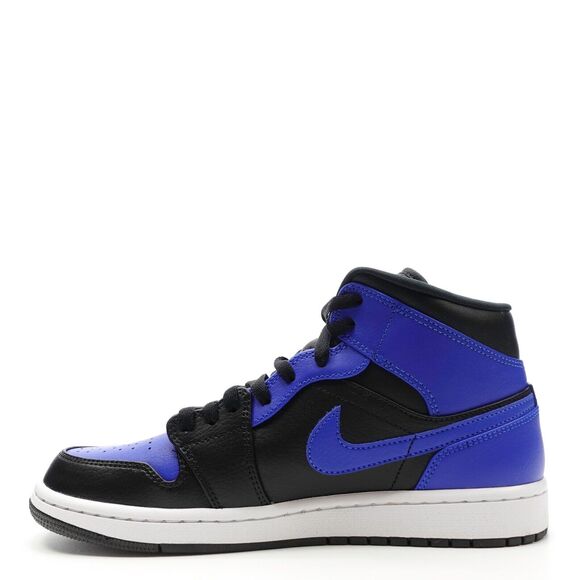 Nike Air Jordan 1 Mid "Hyper Royal" Mens Size 9.5 Black Blue Sneakers 554724-077 - Picture 3 of 11